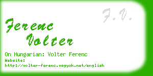 ferenc volter business card